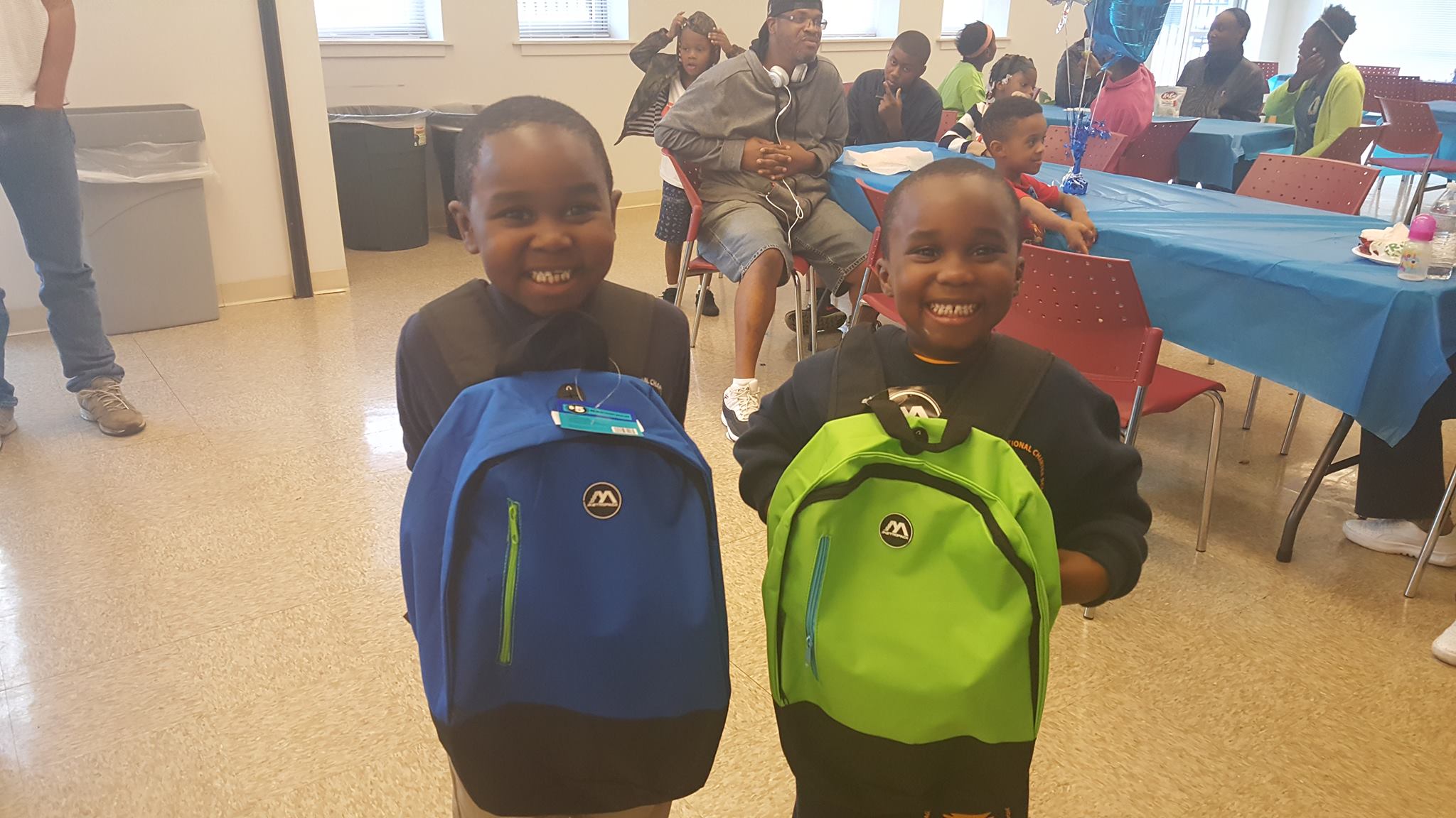 These kids at Wentworth Commons are so happy with their new school gear!