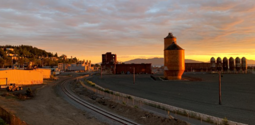 A photo of Millworks land at sunset