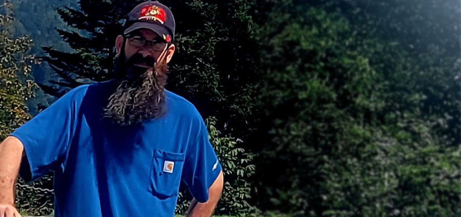 Chad in a blue shirt